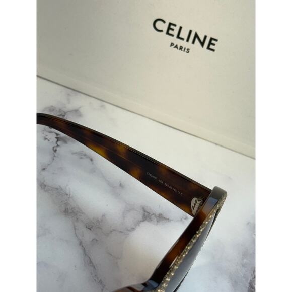 NEW Celine CL4240IS Brown Crystal Embellished Sunglasses $1050 - Picture 14 of 14